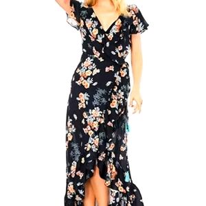 Beautiful size small worn once Wrap maxi dress.